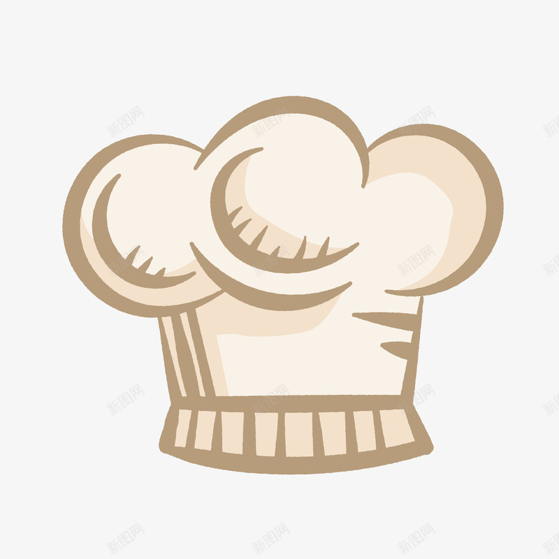 厨师帽子背景装饰png免抠素材_新图网 https://ixintu.com 卡通帽子 厨子 厨师帽子 白色 背景装饰