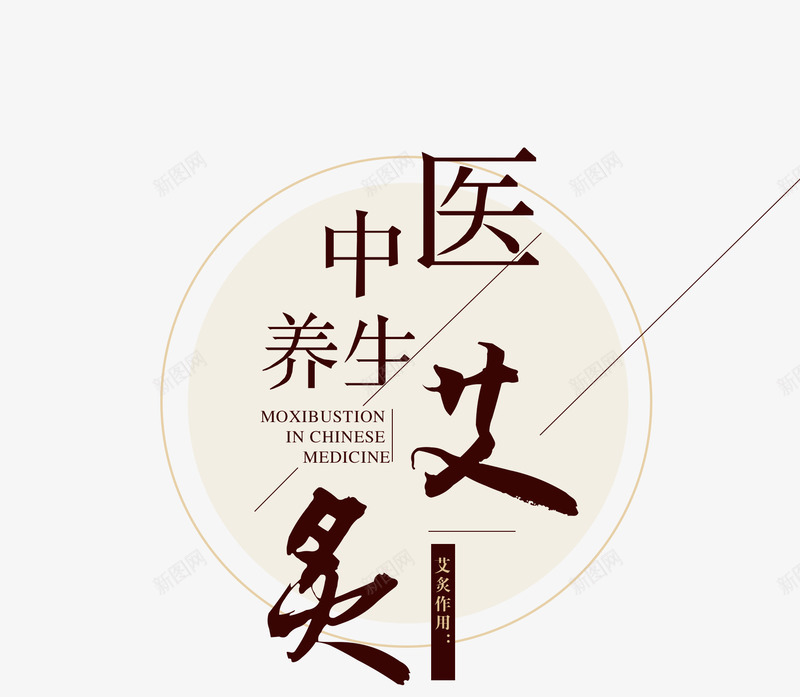 中医养生png免抠素材_新图网 https://ixintu.com 中医 中国风 健康 养生 医学 艺术字 艾灸 艾灸宣传