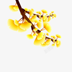 金色的枫叶开放素材