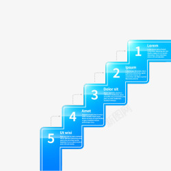 阶梯状信息图矢量图素材