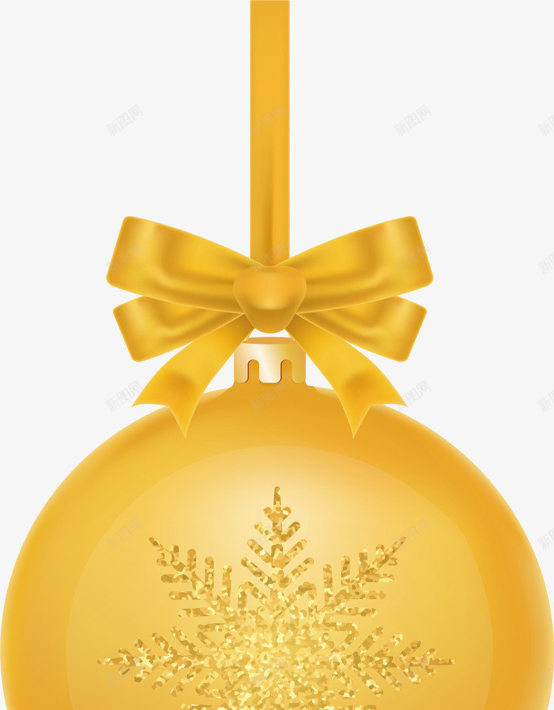金色雪花圣诞节圣诞球矢量图ai免抠素材_新图网 https://ixintu.com 圣诞快乐 圣诞球 圣诞节 矢量png 金色圣诞球 金色雪花 矢量图