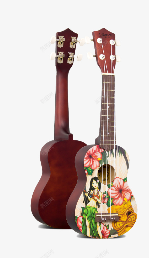 热带风情图案吉他png免抠素材_新图网 https://ixintu.com 乐器 产品实物 卡通 吉他 音乐