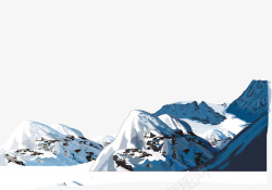 白色冰峰雪山旅游高清图片
