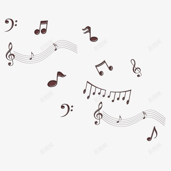 音乐音符五线谱png免抠素材_新图网 https://ixintu.com 五线谱 谱子 音乐 音符