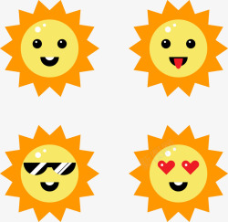 可爱的太阳图案矢量图素材