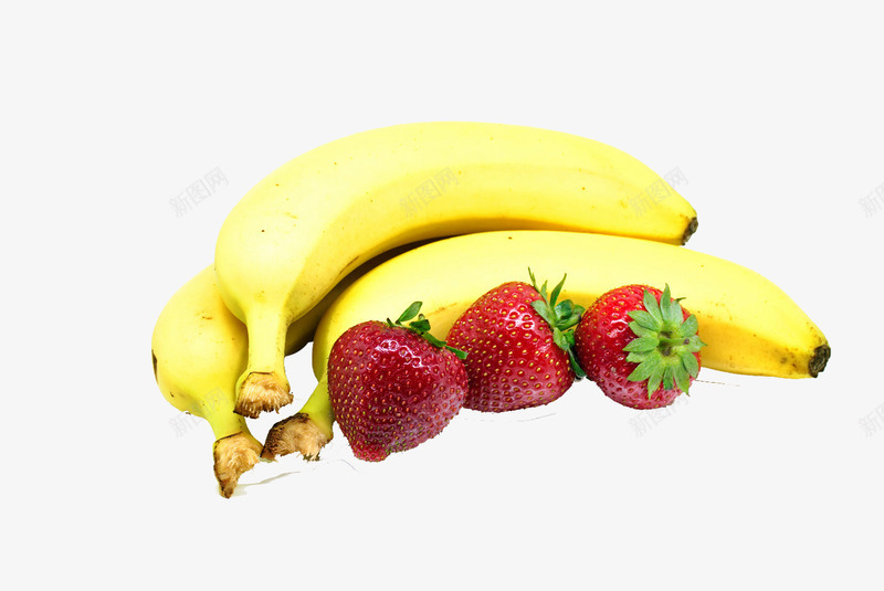 香蕉草莓写实png免抠素材_新图网 https://ixintu.com 水果 草莓 香蕉