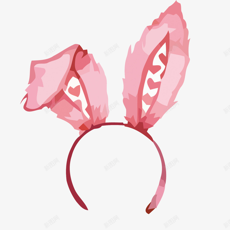 粉色兔子耳朵png免抠素材_新图网 https://ixintu.com 兔子 矢量素材 粉色 粉色素材 素材 耳朵