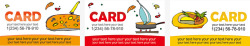 卡通card国外餐饮card卡片eps格式高清图片