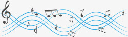 音符水舞动的音符扁平化音符矢量图高清图片