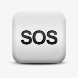 icon46信号磨砂白广场图标字母数字字SOS高清图片