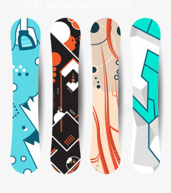 雪橇免费png素材几何涂鸦滑雪板矢量图高清图片