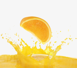 溅起的橙汁素材