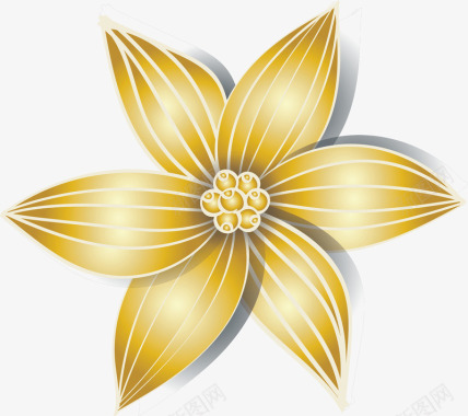 精致质感金色的菊花矢量图图标图标
