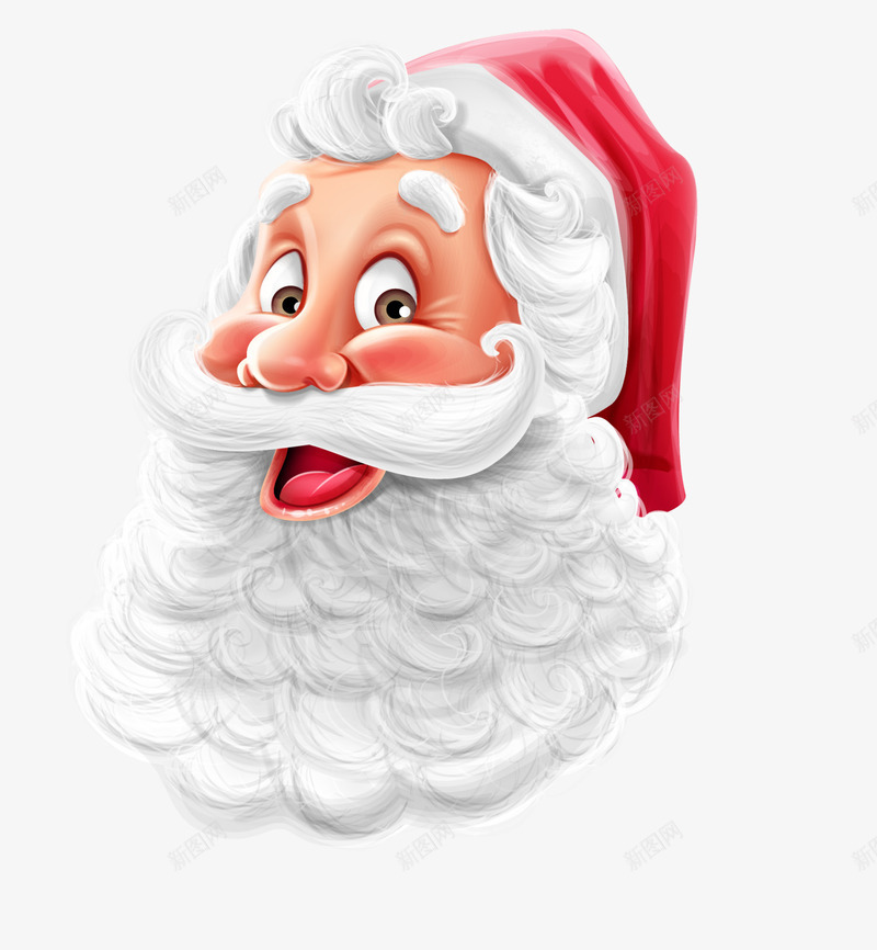 圣诞节圣诞老人头像png免抠素材_新图网 https://ixintu.com 圣诞老人头像 圣诞节 开心 白胡子 眉飞色舞 红色圣诞帽