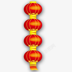 鏂板勾钖夌元旦春节新年红灯笼串高清图片