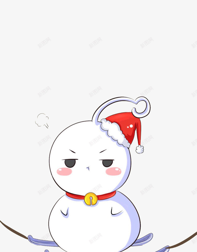 卡通Q版贴纸小人png免抠素材_新图网 https://ixintu.com 卡通 小雪人 戴帽子的小雪人 手绘 手绘插画 插画