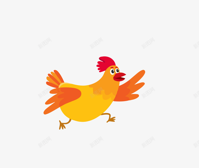 飞奔的小鸡矢量图图标ai_新图网 https://ixintu.com icon 图标 美食 食物 鸡 鸡尖 鸡翅 鸡肉 矢量图