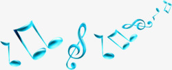 美妙的音乐蓝色美妙音符音乐高清图片