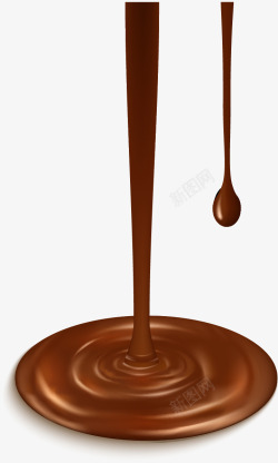 巧克力液体喷溅矢量图素材