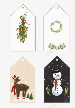 卡片圣诞节素材标签圣诞节卡片高清图片