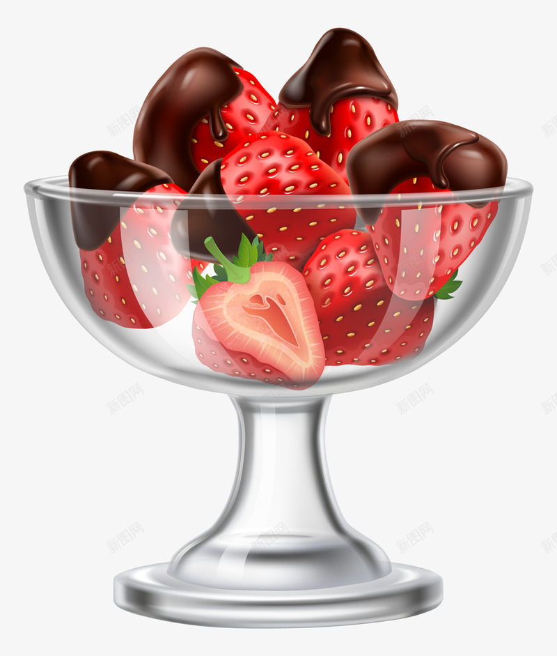 卡通手绘草莓果盘png免抠素材_新图网 https://ixintu.com 卡通手绘 巧克力 果盘 水果 精美的 草莓