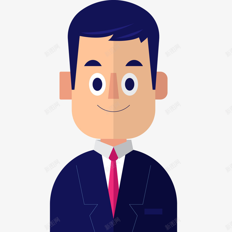 创意商务男子表情头像png免抠素材_新图网 https://ixintu.com 人物设计 商务人士 头像设计 标签设计 白领头像 表情设计