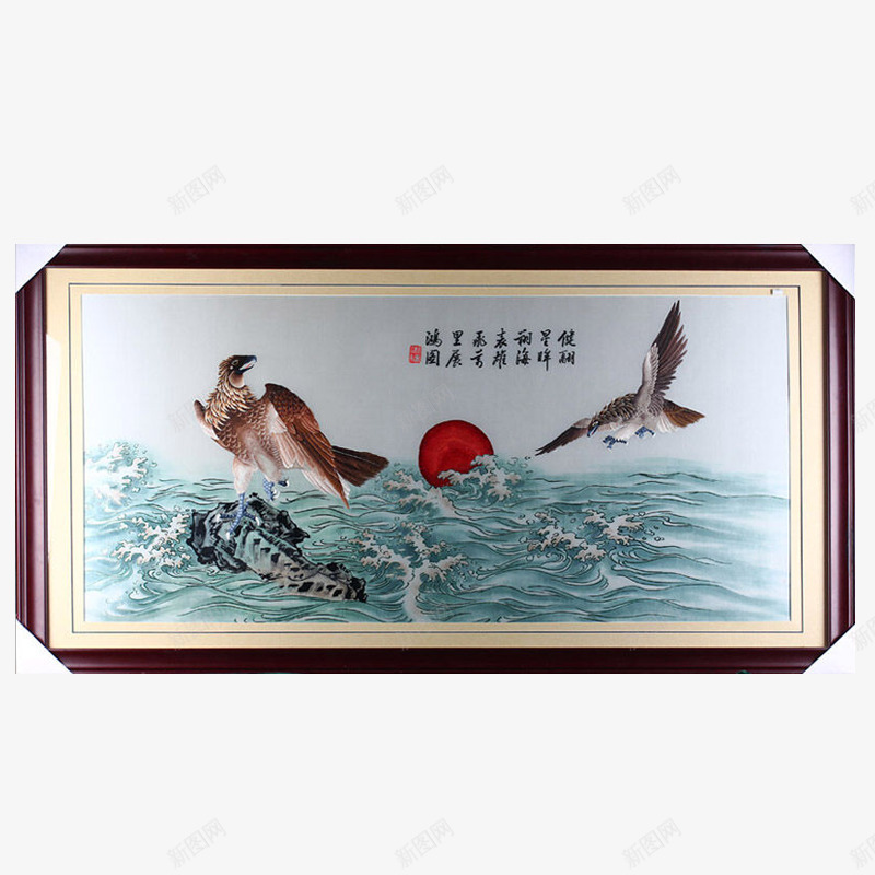 金鹰装饰画png免抠素材_新图网 https://ixintu.com 书房画 产品实物 客厅画 挂画 有框画 装饰画 装饰画素材 金鹰