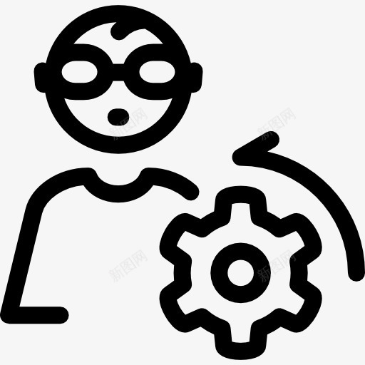 技术专家图标png_新图网 https://ixintu.com 上班族 人 支持工人 维修 设置 齿轮