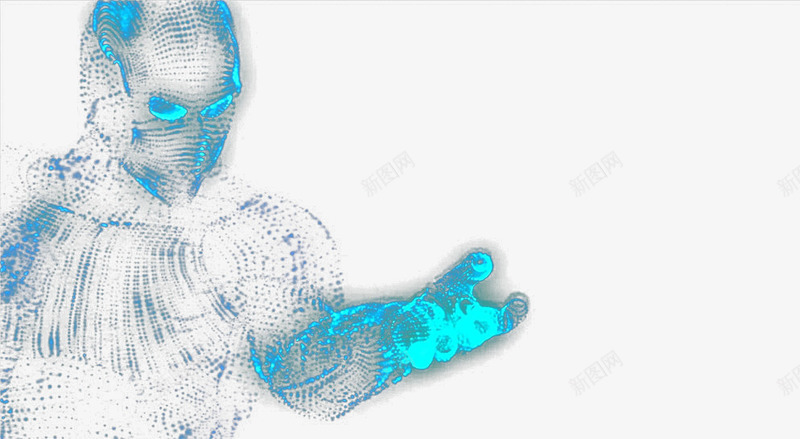 蓝色能量人粒子科技光效png免抠素材_新图网 https://ixintu.com 光效 光点 动感 唯美 大气 浮动 科技 粒子光效 超炫 转场 透明