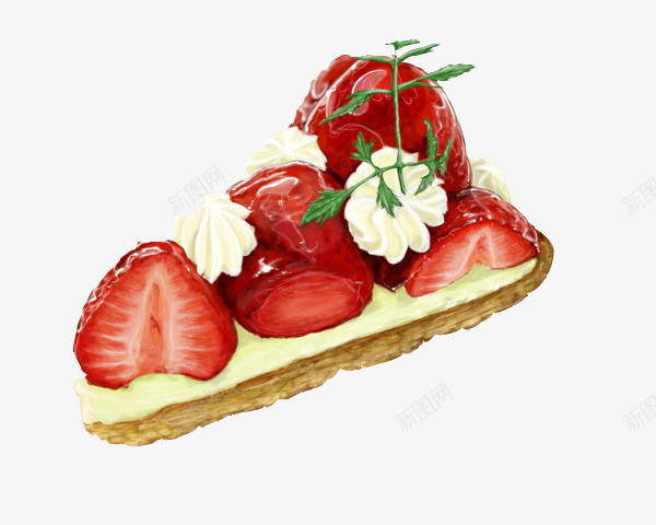 草莓甜点psd免抠素材_新图网 https://ixintu.com 甜点