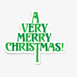 绿色圣诞树英文素材