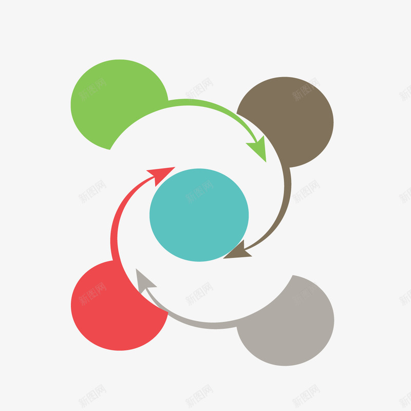 ppt彩色造型图png免抠素材_新图网 https://ixintu.com 创意统计造型 圆环 彩色圆环 标题色块