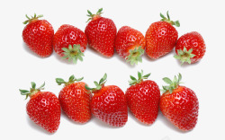 草莓水果两排水果素材