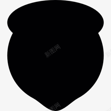 圆形的黑色的盾牌图标图标