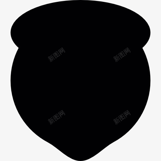 圆形的黑色的盾牌图标png_新图网 https://ixintu.com 保护 战争 打击 盾牌 轮廓形状