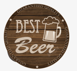 传统标贴设计beer啤酒木质标签高清图片