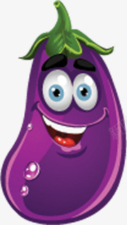 茄子表情创意水果png免抠素材_新图网 https://ixintu.com 创意 水果 茄子 表情