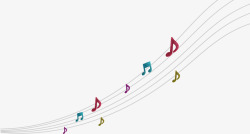 优美的曲线音乐元素音符五线谱高清图片