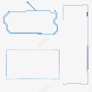 科技线条框条图标图标