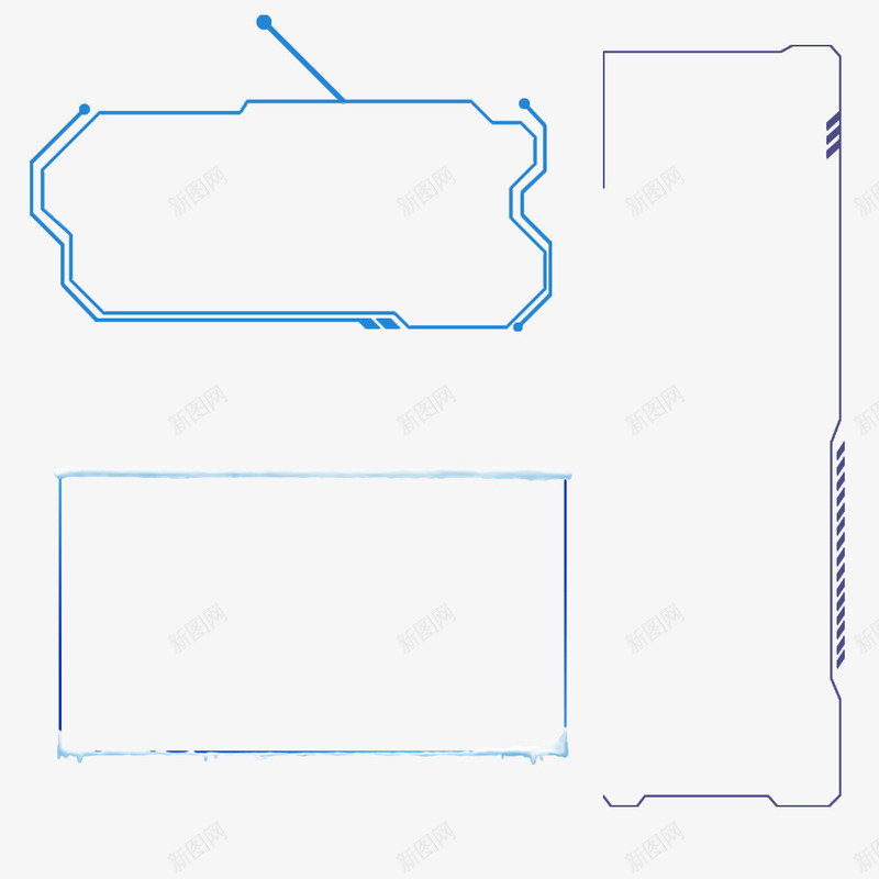 科技线条框条图标png_新图网 https://ixintu.com 图标 框条 科技 线条