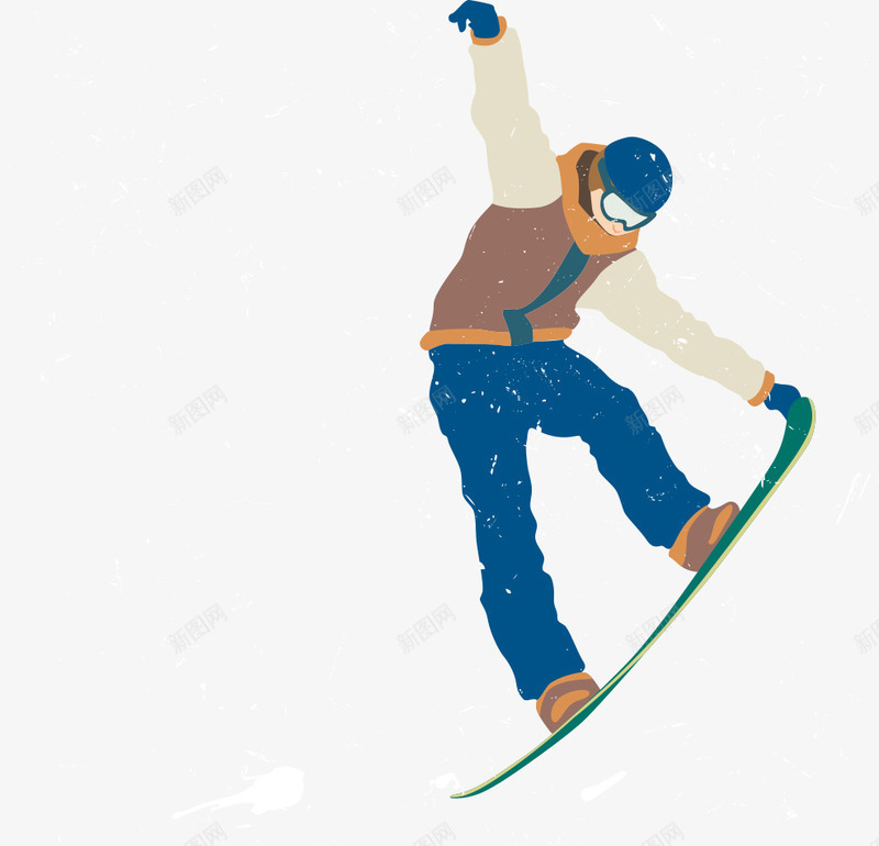 滑雪的少年png免抠素材_新图网 https://ixintu.com 下雪 人物 小人 少年 滑雪 滑雪少年
