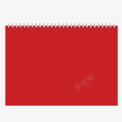 红色矢量记事本红色纸张高清图片
