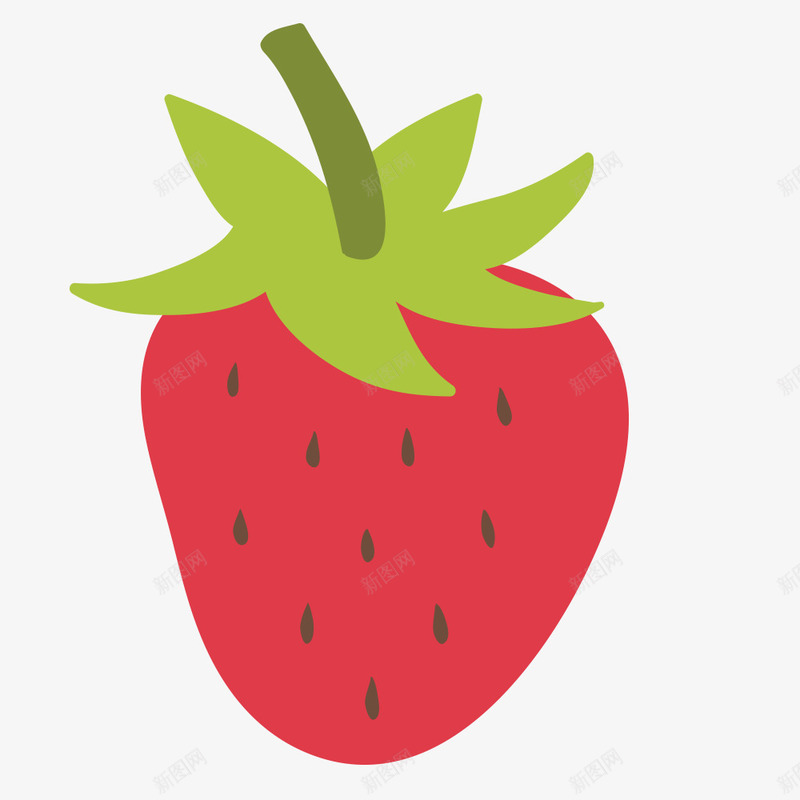 手绘草莓png免抠素材_新图网 https://ixintu.com 手绘画 水果 矢量装饰 草莓 装饰