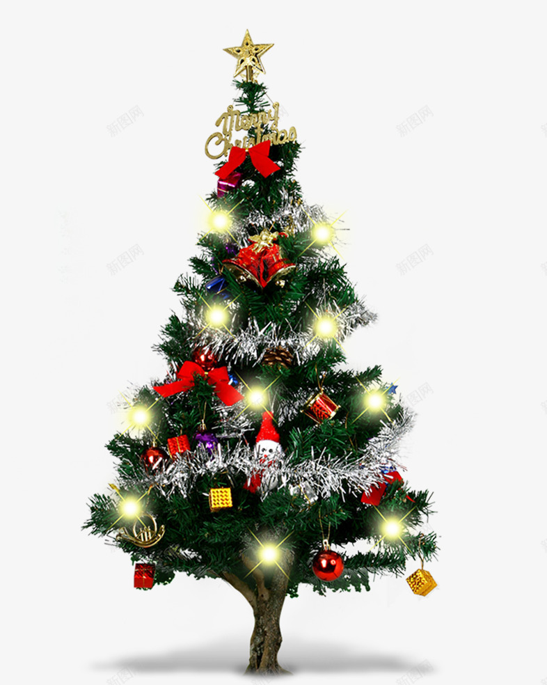 圣诞树png免抠素材_新图网 https://ixintu.com 圣诞树 圣诞节 装饰树