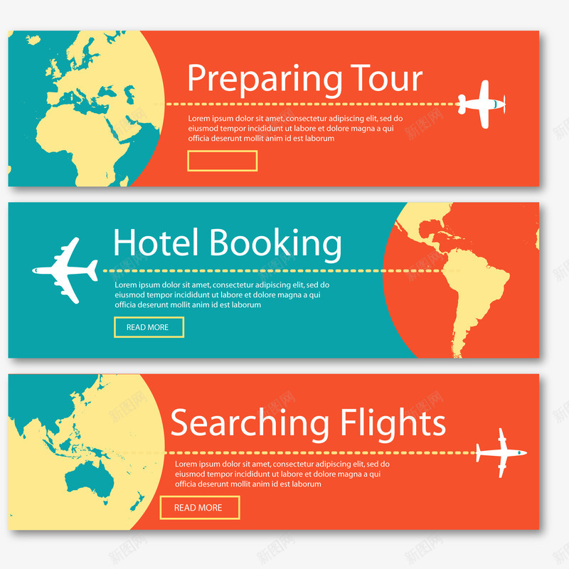 旅游标语与世界地图png免抠素材_新图网 https://ixintu.com 世界地图 旅游标语 横幅 飞机
