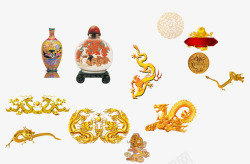 吉祥陶瓷钟表中国新年高清图片