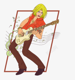 享快乐玩吉他的男生高清图片