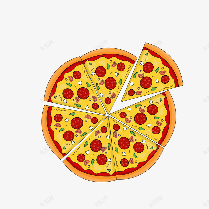 美食披萨切开的披萨png免抠素材_新图网 https://ixintu.com 披萨 美食 草莓 零食