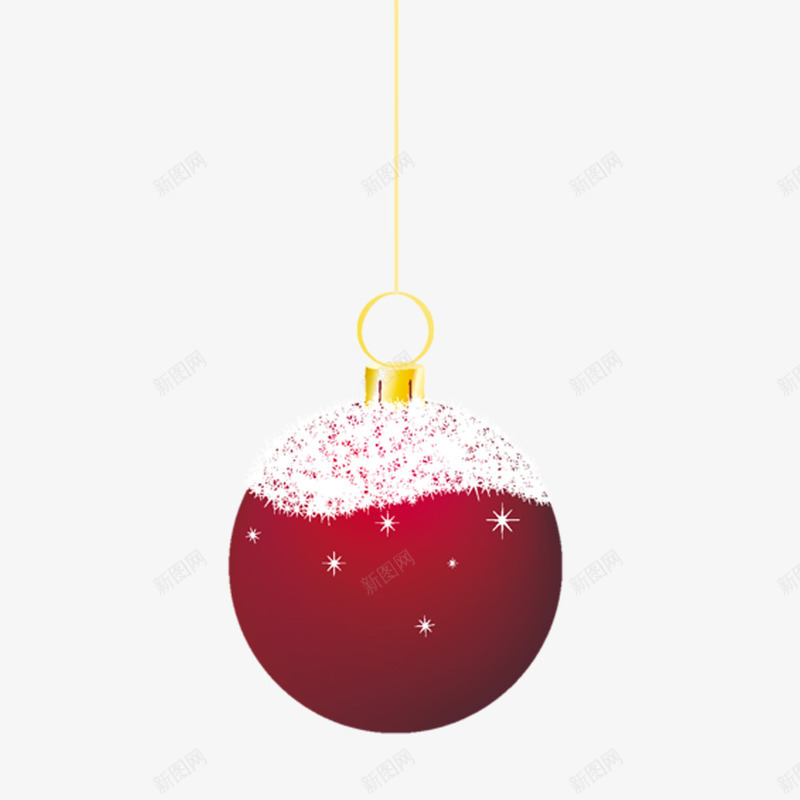 红色铃铛圣诞节挂饰png免抠素材_新图网 https://ixintu.com 圣诞 红色 装饰 铃铛