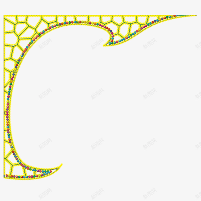边框png免抠素材_新图网 https://ixintu.com 卡通 珠宝 窗户 立体 边框